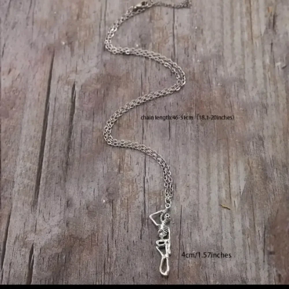 ‎Men's skeleton necklace New b23